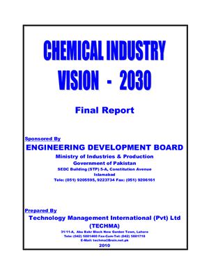 Butt W.M. Chemical Industry Vision - 2030. Final Report
