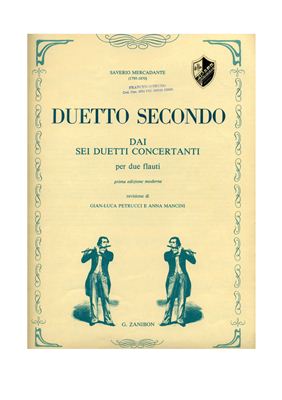 Mercadante Saveio. Duetto secondo. Дуэты для флейты