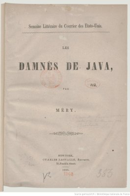 Méry Joseph. Les damnés de Java, Bescherelle. Langue française parlée par les étrangers