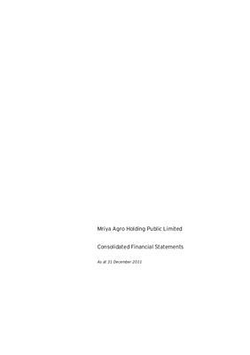 Mriya Agro Holding Consolidated Financial Statement 2011