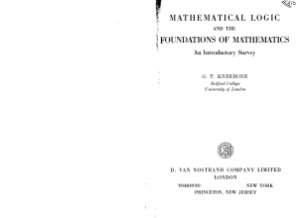 Kneebone G.T. Mathematical Logic and the Foundations of Mathematics. An Introductory Survey