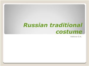 Russian traditional costume