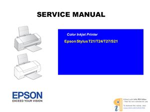 Epson Stylus T21/T24/T27/S21. Service Manual