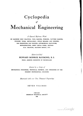 Cyclopedia of Mechanical Engineering. Volume 4