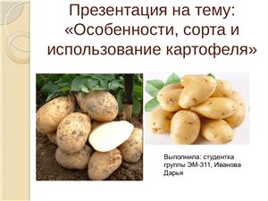 Особенности, сорта и использование картофеля