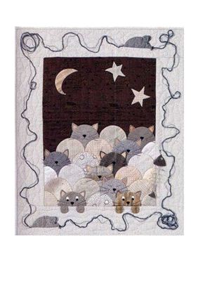 Лоскутное одеяло с котятами