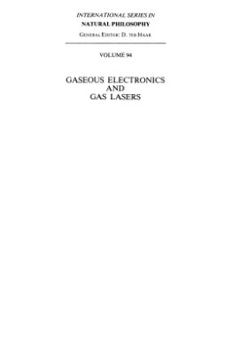Cherrington B.E., Gaseous electronics and gas lasers