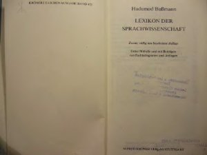 Bußmann H. Lexikon der Sprachwissenschaft