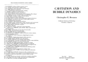 Brennen C. Cavitation and Bubble Dynamics