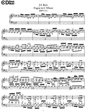 Бах И.С. Фуга До Минор (BWV 575)