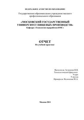 Отчёт по учебной практике на заводе компании ТОКК в Быково