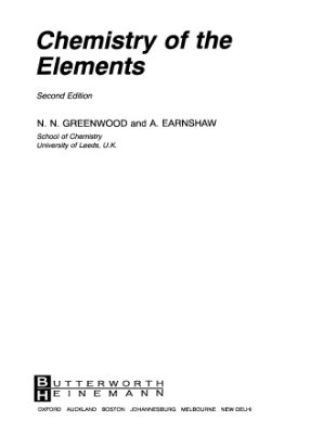 Greenwood N.N., Earnshaw A. Chemistry of Elements
