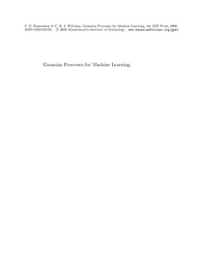 Rasmussen C.E., Williams C.K.I. Gaussian Processes for Machine Learning