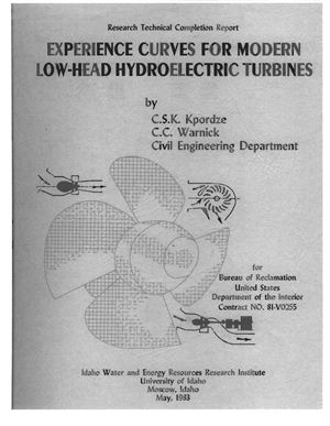 Kpordze C.S.K., Warnick C.C. Experience curves for modern low-head hydroelectric turbines