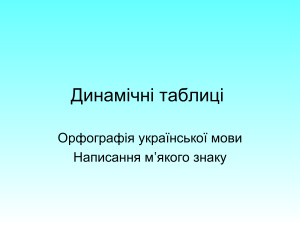 Орфографія української мови. Написання м'якого знака