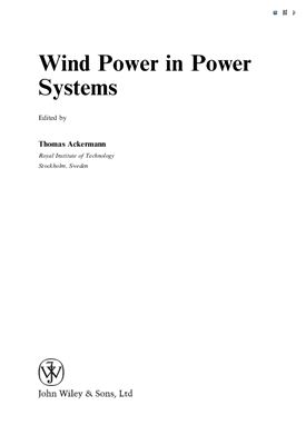 AckermannTh. (ed) Wind Power in Power Systems