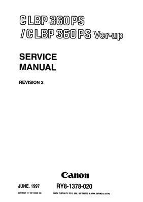 Canon CLBP 360PS. Service Manual