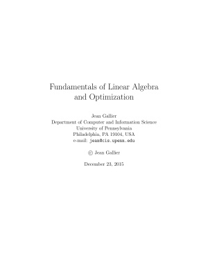 Gallier J. Fundamentals of Linear Algebra and Optimization