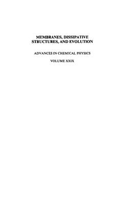 Nicolis G., Lefever R. (Editors). Membranes, dissipative structures, and evolution