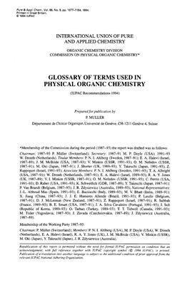 Muller P. Glossary of terms used in physical organic chemistry