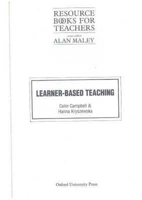Campbell Colin, Cryszewska Hanna. Learner-based teaching