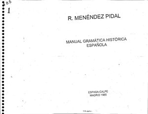 Menéndez Pidal R. Manual Gramática Histórica Española / Менендес Пидаль Р. Руководство по исторической грамматике испанского языка