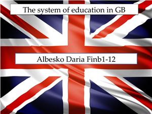 The system of education in GB