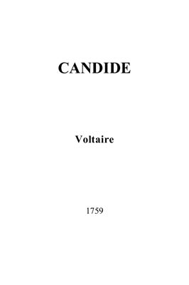 Voltaire. Candide