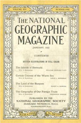National Geographic Magazine 1922 №01