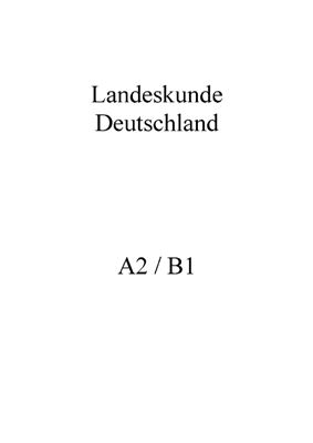 Schmitt P. Landeskunde Deutschland A2 - B1
