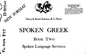 Kahane H. Spoken Greek: Book Two