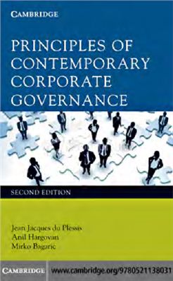 J.J. Du Plessis, M. Bagaric, A. Hargovan - Principles of Contemporary Corporate Governance 2nd edition