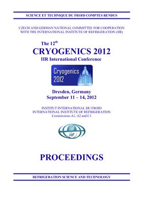 Сборник докладов 12th CRYOGENICS 2012 IIR International Conference. Dresden, Germany