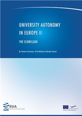 Estermann Thomas, Nokkala Terhi &amp; Steinel Monica. University Autonomy in Europe II