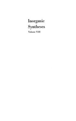 Inorganic syntheses. Vol. 08