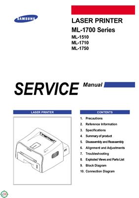 Samsung ML-1510, ML-1710, ML-1750, ML-1700 Series. Service Manual