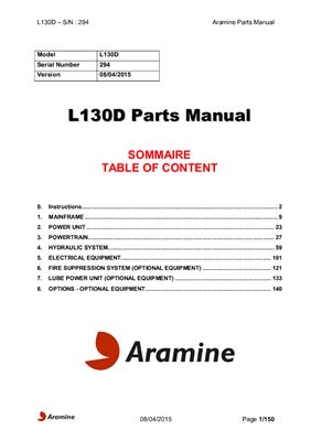 Руководство по эксплуатации и ремонту ПДМ Aramine L130D