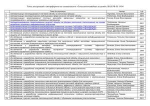 Темы диссертаций и авторефератов по специальности Технология швейных изделий, ВАК РФ 05.19.04