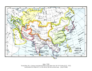 Empires of Asia, 1740 / Империи в Азии, 1740