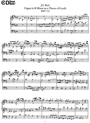 Бах И.С. Фуга Си Минор на тему Арканджело Корелли (BWV 579)