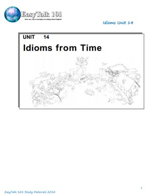 EasyTalk 101. Idioms from time