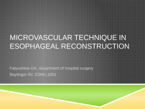 Microvascular Technique in Esophageal Reconstruction
