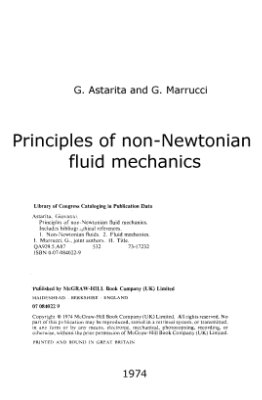 Astarita G., Marrucci G. Principles of non-Newtonian fluid mechanics
