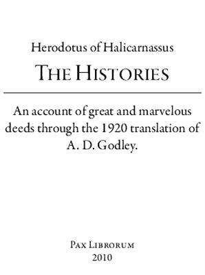 Herodotus 'The Histories'