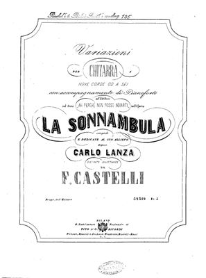 Castelli F. La Sonnambula