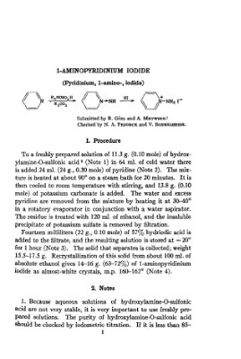 Organic syntheses. Vol. 43, 1963