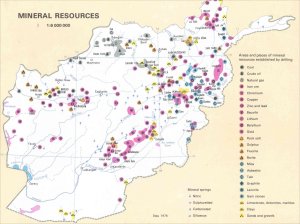 Afghanistan. Mineral Resources Map