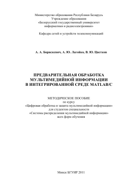 Борискевич А.А. и др. Предварительная обработка мультимедийной информации в интегрированной среде MatLab/C