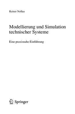 Reiner Nollau Modellierung und Simulation technischer Systeme