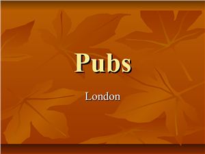 Pubs. London